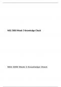 NSG 5000 Week 5 Knowledge Check, South University