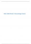 NSG 5000 Week 1 Knowledge Check, South University