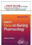A+ TEST BANK for Nursing Pharmacology 9th Edition by Amy Karch  Chapter 1-59 | Complete Guide 2023-2024