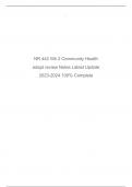 NR 442 Wk 2 Community Health  edapt review Notes Latest Update 2023-2024 100% Complete