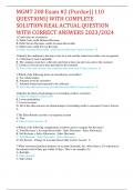 MGMT 200 Exam #2 (Purdue)| 110 QUESTIONS| WITH COMPLETE SOLUTION REAL ACTUAL QUESTION WITH CORRECT ANSWERS 2023/2024 