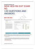HESI RN EXIT EXAM NG 130 QUESTIONS AND ANSWERS 2023&sol;2024 UPDATE 
