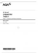 AQA A level CHEMISTRY Paper 1 7405/1 Mark scheme June 2023 Inorganic and Physical Chemistry