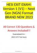 HESI RN EXIT NEXT GENERATION EXAM 2VERSION NGN EXAM 2023/2024 UPDATE | COMBINED PACKAGE DEAL