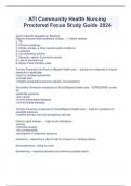 ATI Community Health Nursing Proctored Focus Study Guide 2024