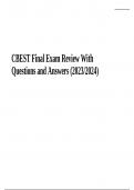 CBEST Final Exam Review With Questions and Answers (2023/2024)