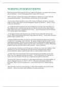 NURSING INTERVENTIONS