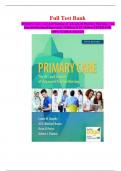 Primary Care: Art and Science of Advanced Practice Nursing - An  InterprofessionalApproach / Edition 5/ 5th edition TESTBANK 100% Verified Answers