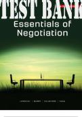 TEST BANK for Essentials Of Negotiation (Canadian Edition) 4th Edition Lewicki, Tasa, Barry, Saunders. ISBN 9781260332902. 