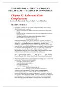 Chapter 32: Labor and Birth Complications Lowdermilk: Maternity & Women’s Health Care, 11th Edition