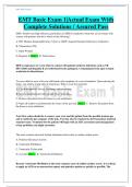 EMT Basic Exam 1|Actual Exam With Complete Solutions / Assured Pass