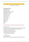 NEW GENERATION NCLEX QUESTIONS FOR 2023 EXAM All Answers are correct&period; All the Best