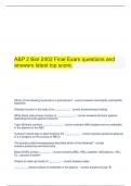  A&P 2 Biol 2402 Final Exam questions and answers latest top score.