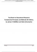 Educational Research: Fundamental Principles and Methods 8th Edition, by James H. McMillan and Sally Schumacher. ISBN 9780135770016 A+