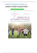 TEST BANK For Essentials of Pediatric Nursing 4th Edition By Kyle Carman | Complete Chapters 1 - 29 | 100 % Verified
