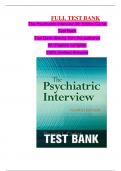 The Psychiatric Interview 4th Edition Carlat Test Bank Test Bank directly from the publisher All chapters complete 100% Verified Answers