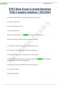 EMT Basic Exam 4 |Actual Questions With Complete Solutions / 2023/2024