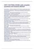 CIST 1122 FINAL EXAM &vert; with complete questions and answers 2023&sol;24