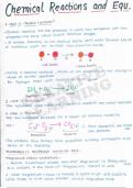 Chemistry "CHEMICAL REACTION AND EQUATION NOTES" class 10th notes science