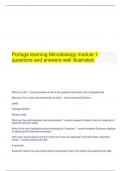  Portage learning Microbiology module 1 questions and answers well illustrated.