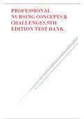 PROFESSIONAL NURSING CONPROFESSIONAL NURSING CONCEPTS & CHALLENGES,9TH EDITION TEST BANK.pdfCEPTS & CHALLENGES,9TH EDITION TEST BANK.pdf