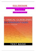 Clinical Guidelines in Primary Care 4th Edition  Hollier Test Bank 100% Verified Solutions