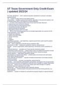 UT Texas Government Only Credit-Exam &vert; updated 2023&sol;24