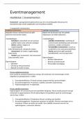 Eventmanagement Samenvatting H1 t&period;m H10 minor