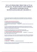 NGN ATI PEDIATRIC PROCTOR ACTUAL EXAM ALL 70 QUESTIONS AND CORRECT DETAILED ANSWERS WITH RATIONALES|ALREADY GRADED A+ 