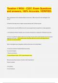 Taxation I WGU - C237&comma; Exam Questions  and answers&comma; 100&percnt; Accurate&period; VERIFIED&period;