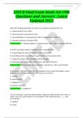 EMT-B Final Exam Study Set (700 Questions and Answers _Latest Updated 2023