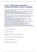 Level 1 Antiterrorism Awareness Training &lpar;JS-US007&rpar; Answers &vert; updated 