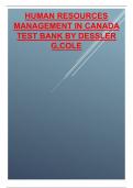 HUMAN RESOURCES MANAGEMENT IN CANADA TEST BANK BY DESSLER G&comma;COLE&period;pdf