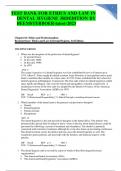TEST BANK FOR ETHICS AND LAW IN DENTAL HYGIENE 3RD EDITION BY BEEMSTERBOER-latest-2023 -2024 GRADED A&plus;