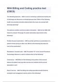NHA Billing and Coding practice test &lpar;CBCS&rpar; Questions & Answers 2023&lpar;A&plus;GRADED 100&percnt;VERIFIED&rpar;