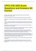 CPCU 530 2023 Exam Questions and Answers All Correct 