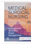 MEDICAL- SURGICAL NURSING  CONCEPTS FOR  INTERPROFESSIONAL  COLLABORATIVE CARE 10TH  ED IGNATAVICIUS