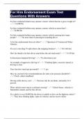 For Hire Endorsement Exam Test Questions With Answers 
