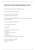 Ebersole & Hess Healthy Aging ch 6-10 exam with correct answers