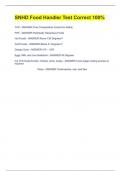 SNHD Food Handler Test Correct 100&percnt;