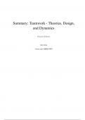 Summary: Teamwork - Theories, Design, and Dynamics 