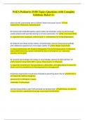 PAEA Pediatrics EOR Topics Questions with Complete  Solutions Rated A&plus; 2023
