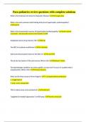 Paea Pediatrics review Questions with Complete solutions&vert;Graded A&plus; 2023
