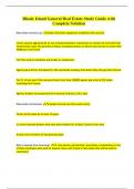 Rhode Island General Real Estate Study Guide with  Complete Solution&vert;Graded A&plus; 2023