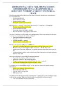 2019 PEDS FINAL EXAM FALL-SPRING SESSION &lpar;UPDATED 2023&rpar; ACTUAL EXAM WITH REAL QUESTIONS WITH 100&percnt; CORRECT ANSWERS&sol;A&plus; GRADE