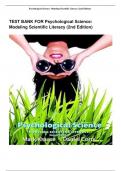 TEST BANK FOR Psychological Science: Modeling Scientific Literacy (2nd Edition) Graded A+
