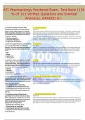 ATI Pharmacology Proctored Exam&comma; Test Bank &lpar;100 &percnt; Of 313 Verified Questions and Granted Answers&rpar;&comma; GRADED A&plus;&period;