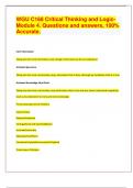  &lpar;Top QUALITY 2024&sol;2025 EXAM REVIEW&rpar; WGU C168 Critical Thinking and LogicModule 4&period; Questions and answers&comma; 100&percnt;  Accurate&period;