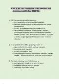 ACHE BOG Exam Sample Test -100 Questions and Answers Latest Update 2023&sol;2024&period;