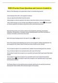 PSPO Practice Exam Questions and Answers Graded A&plus;